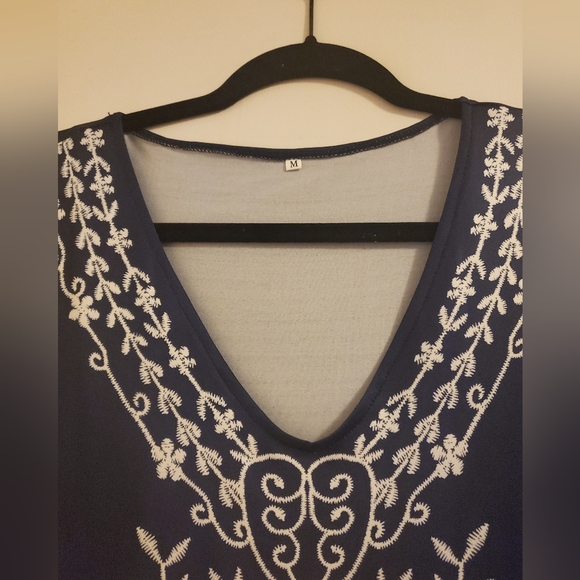 Navy blue maxi dress Size M - Picture 3 of 4